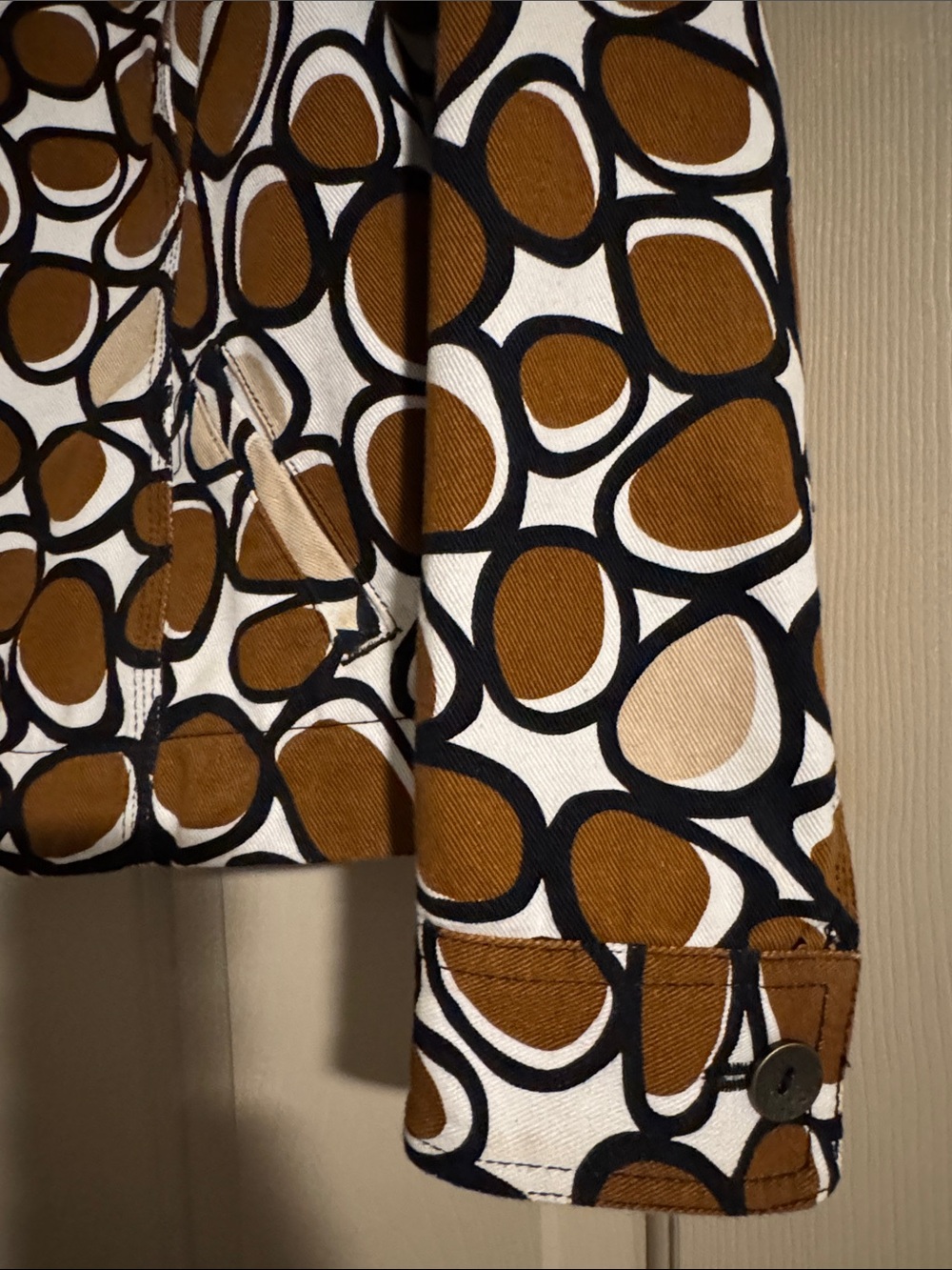 Ruby Rd. Brown, Black & White Geometric Jacket - Picture 3 of 3